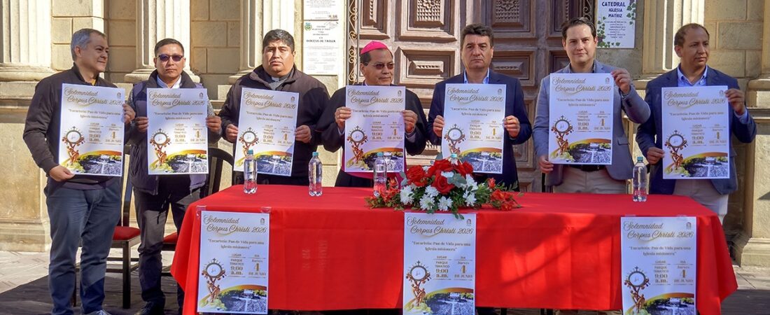 Con un mensaje de Paz y Unidad: Alcaldía y Diócesis de Tarija invitan a la población al jueves de “Corpus Christi”