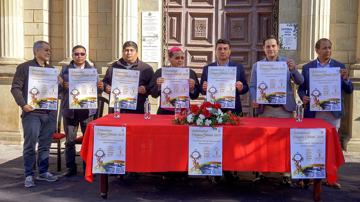 Con un mensaje de Paz y Unidad: Alcaldía y Diócesis de Tarija invitan a la población al jueves de “Corpus Christi”